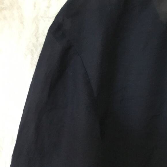 LOFT Navy Sheer Peasant Blouse - Picture 12 of 16